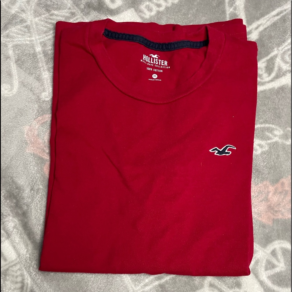 Red Hollister shirt, size XS